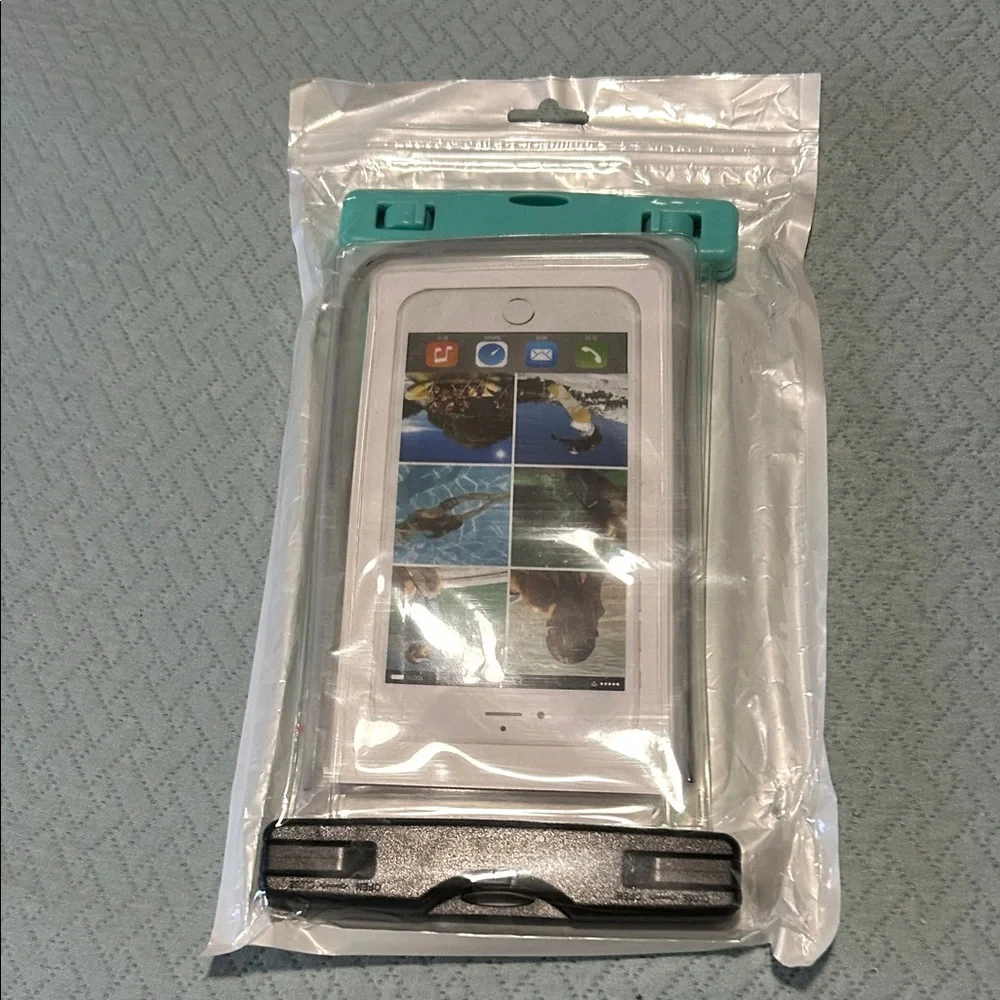 Waterproof Phone Pouch - Blue and Green